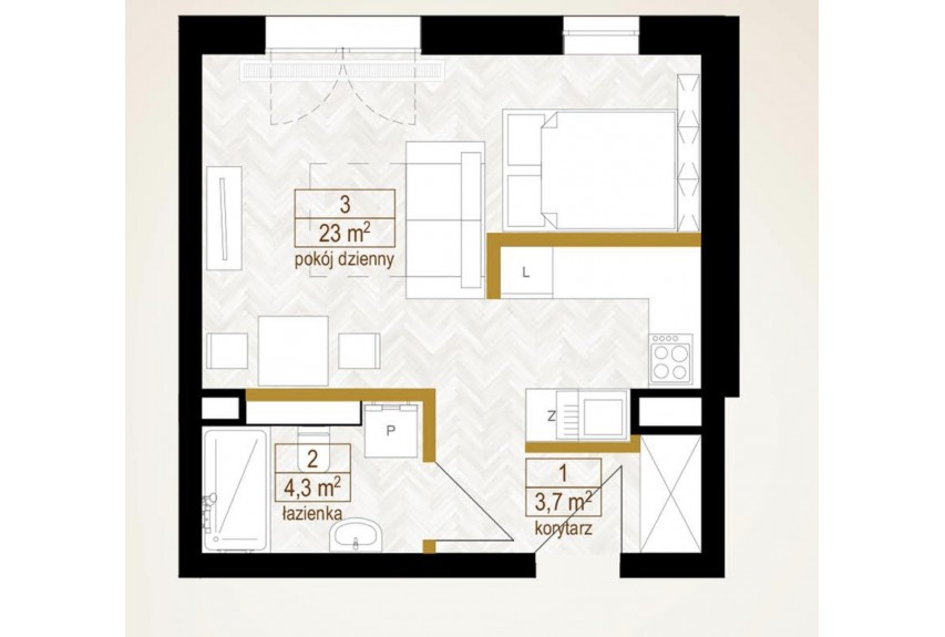 Ł&oacute;dź, Ł&oacute;dź-Śr&oacute;dmieście, Rewolucji 1905 r. 59B, Komfortowy apartament wykończony pod klucz