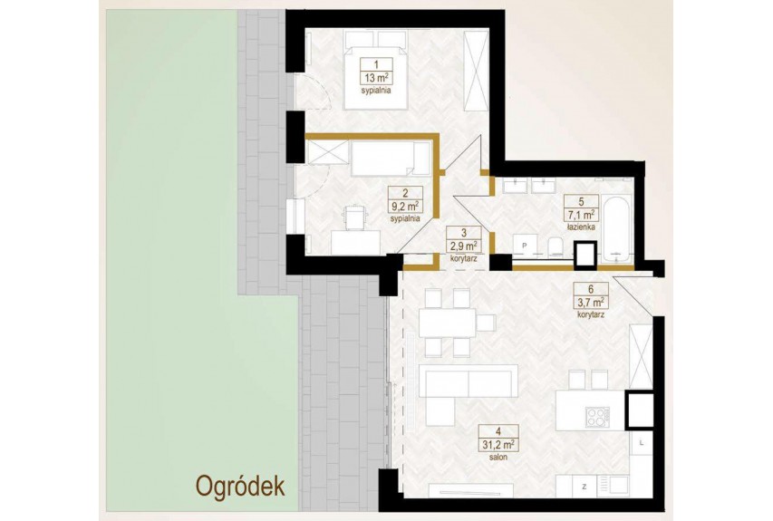 Ł&oacute;dź, Ł&oacute;dź-Śr&oacute;dmieście, Rewolucji 1905 r., Komfortowy apartament z ogr&oacute;dkiem Rewolucji 59B